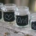 Garden Party Glass Jars With Chalkboard Fronts Rustic Chic (item M10394)