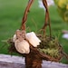 Personalized Woodland Rustic Twig Flower Girl Basket With Engraved Wood Heart And Vintage Inspired Paper Roses Moss Lining