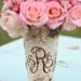 SET of 20 Personalized Custom Engraved Monogrammed Tall Birch Bark Wood Vases