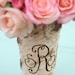 SET of 20 Personalized Custom Engraved Monogrammed Tall Birch Bark Wood Vases