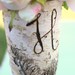 SET of 12 Personalized Tall Birch Wood Vases