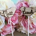 Love Birds Cupcake Cake Toppers Rustic Personalized Wedding Decor (item E10042)