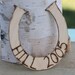 HUGE  Lucky Horseshoe Personalized With Your Last Name Rustic Engraved Sign