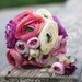 Bride Bouquet Cream Ivory Pink Peony Peonies Ranunculus Stems Wrapped In Grapevines