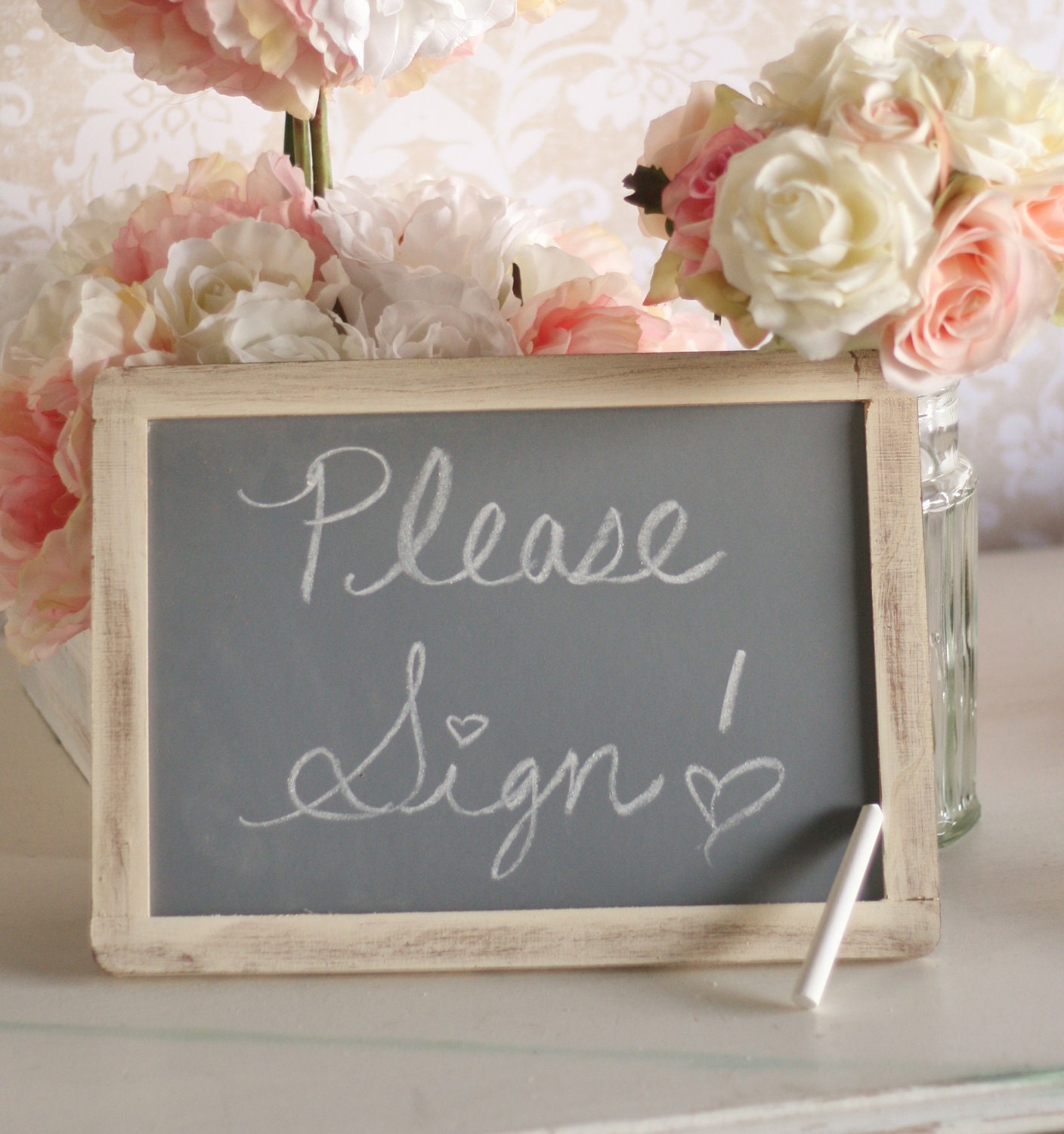 Rustic Wedding Chalkboard Sign Frame Distressed Barn Wood Shabby Chic Vintage Inspired