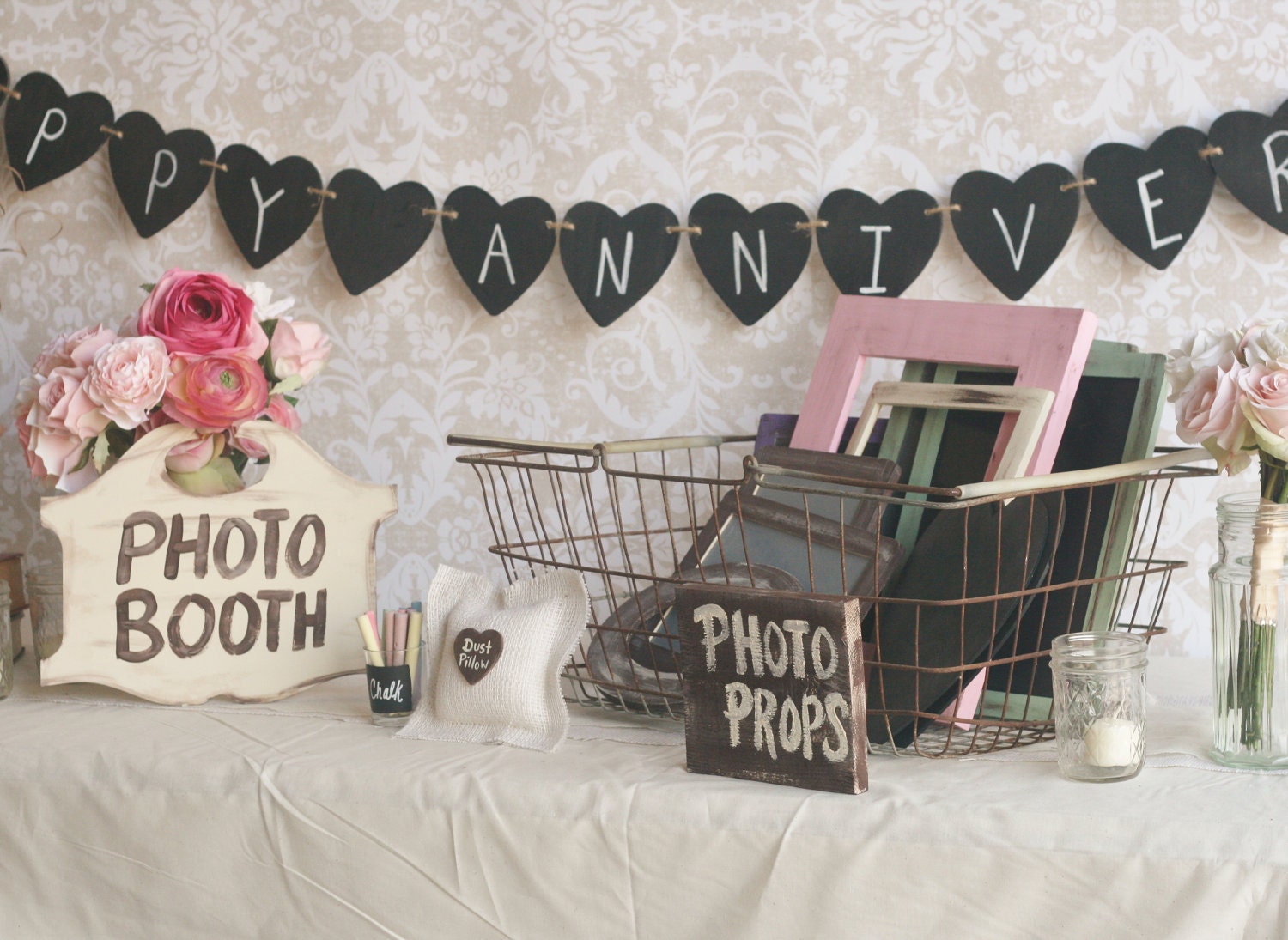Wedding Photo Booth Props Collection Rustic Distressed Chalkboards (item P10212)