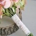 Silk Bride Bouquet Roses Lace Shabby Chic Wedding Arrangement