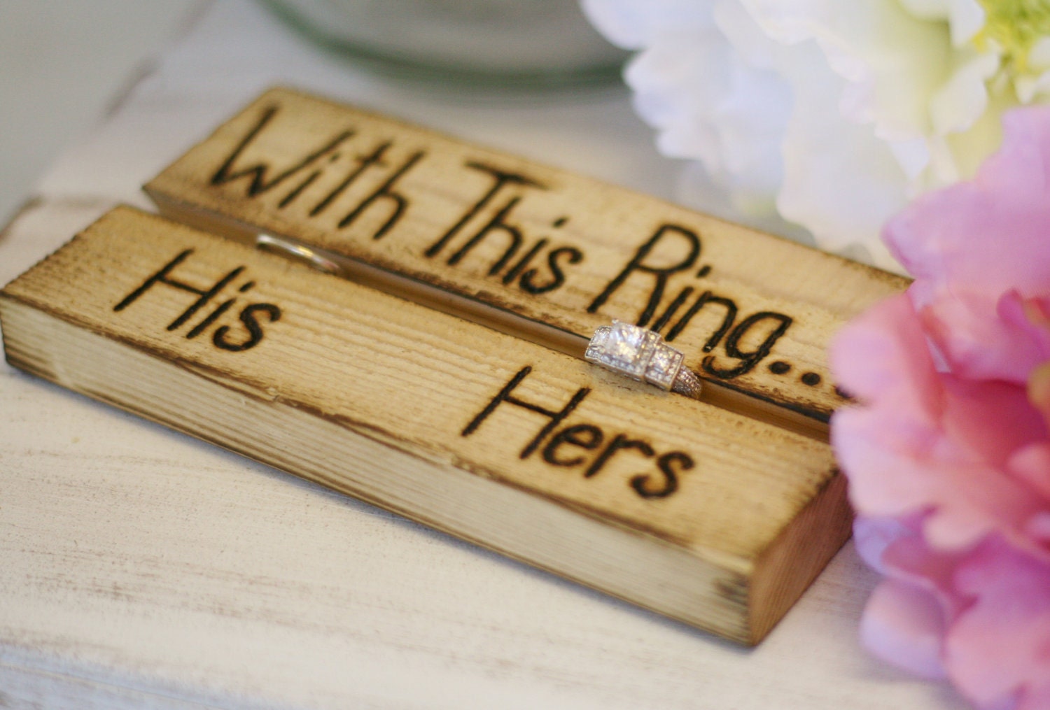 Personalized Ring Bearer Pillow Rustic Vintage Wedding Decor