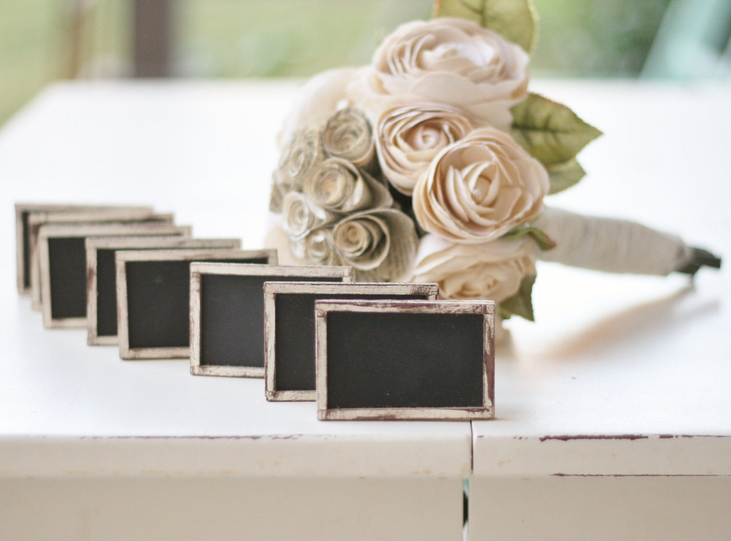 SET of 100 Chalkboard Name Cards Escort Cards Place Cards Rustic Wedding Favors