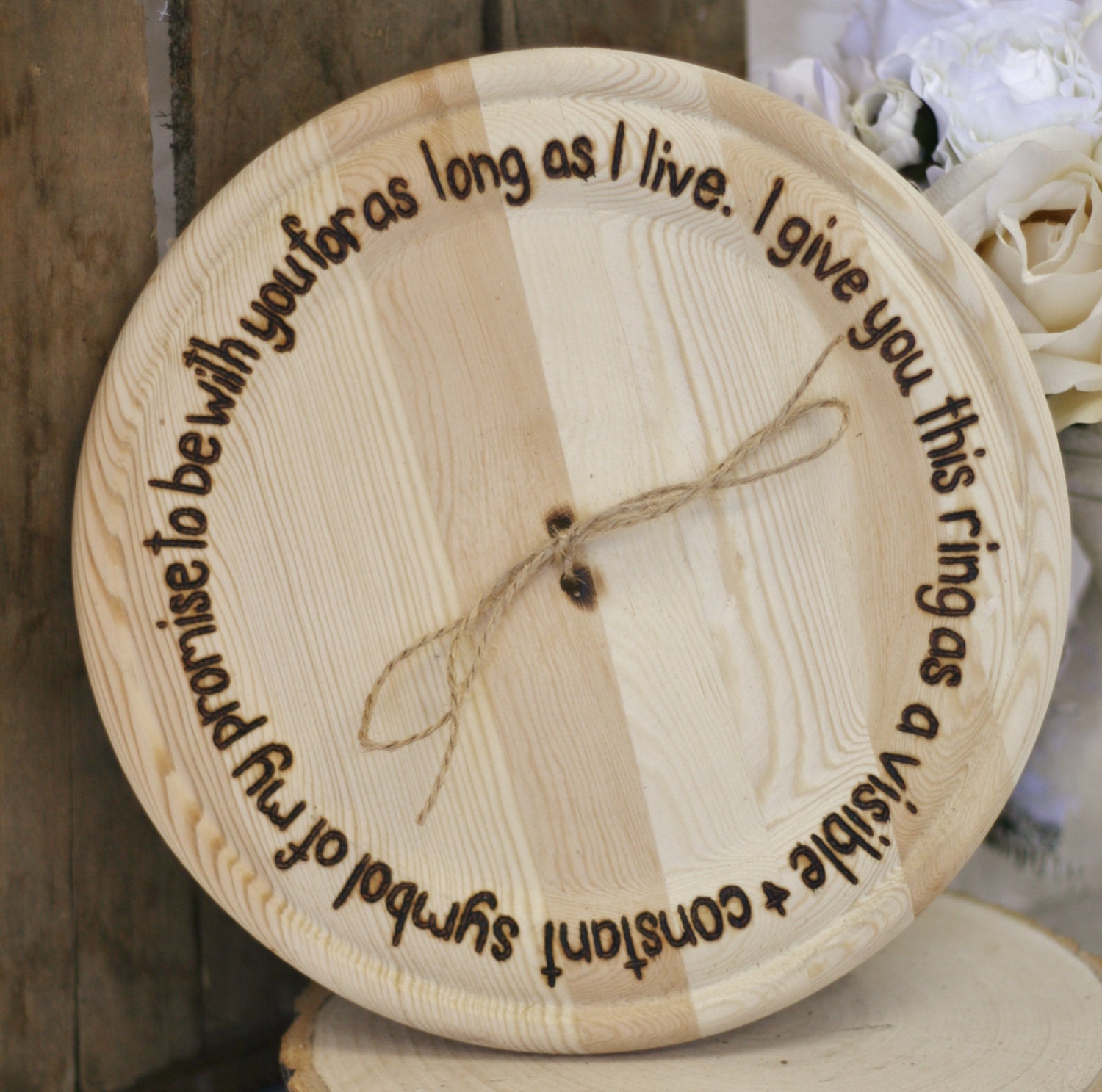 Rustic Ring Bearer Pillow (item E10475)