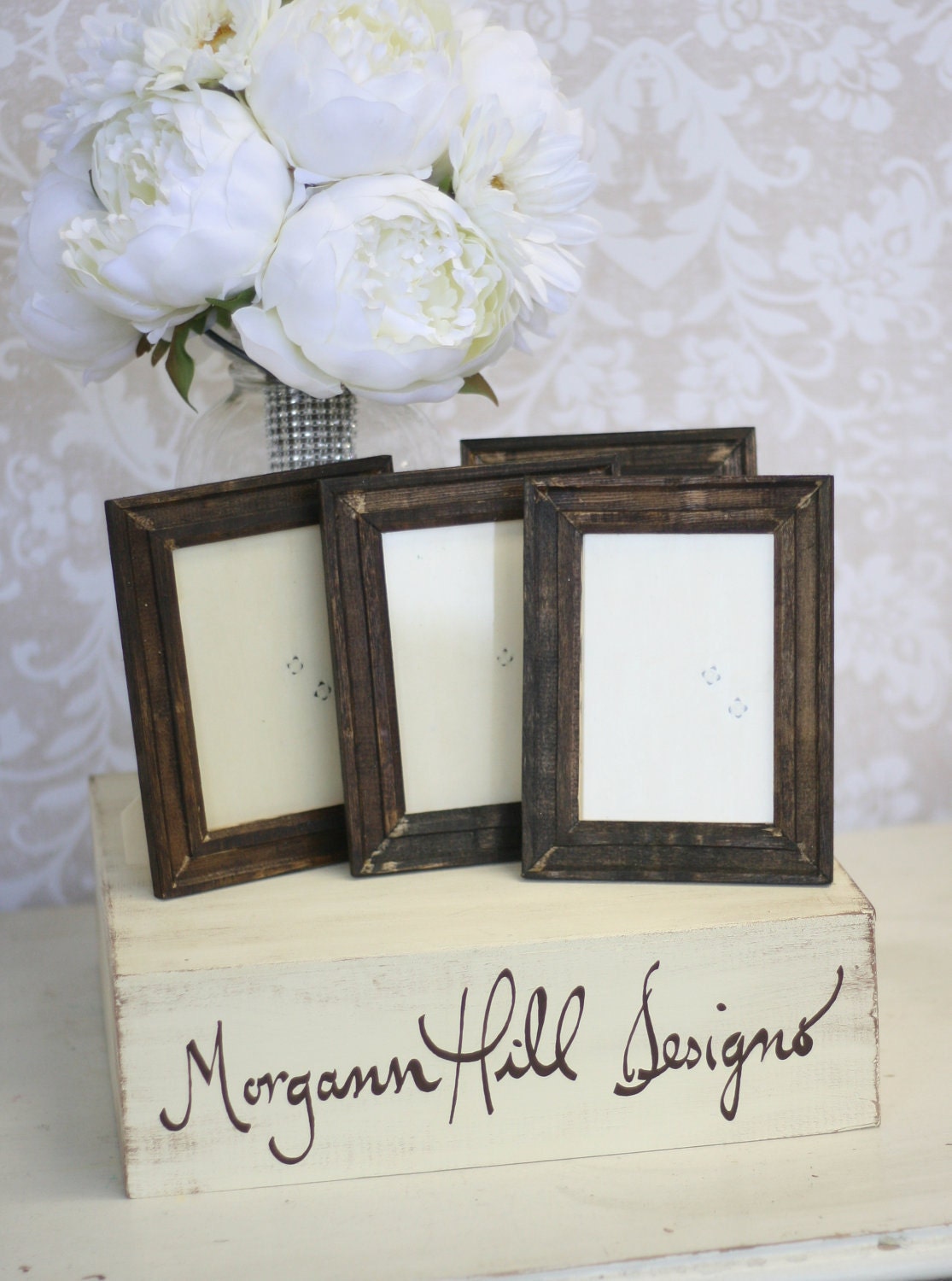 Rustic Wedding Frames Table Number Signs Shabby Chic Decor SET of 4
