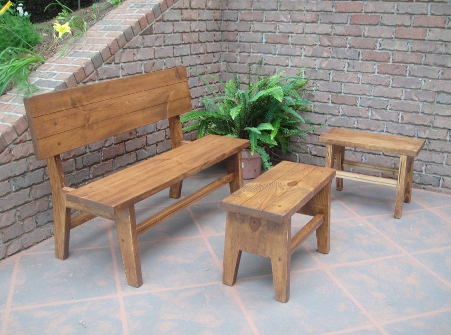 The 45 Inch G Style Wooden Bench