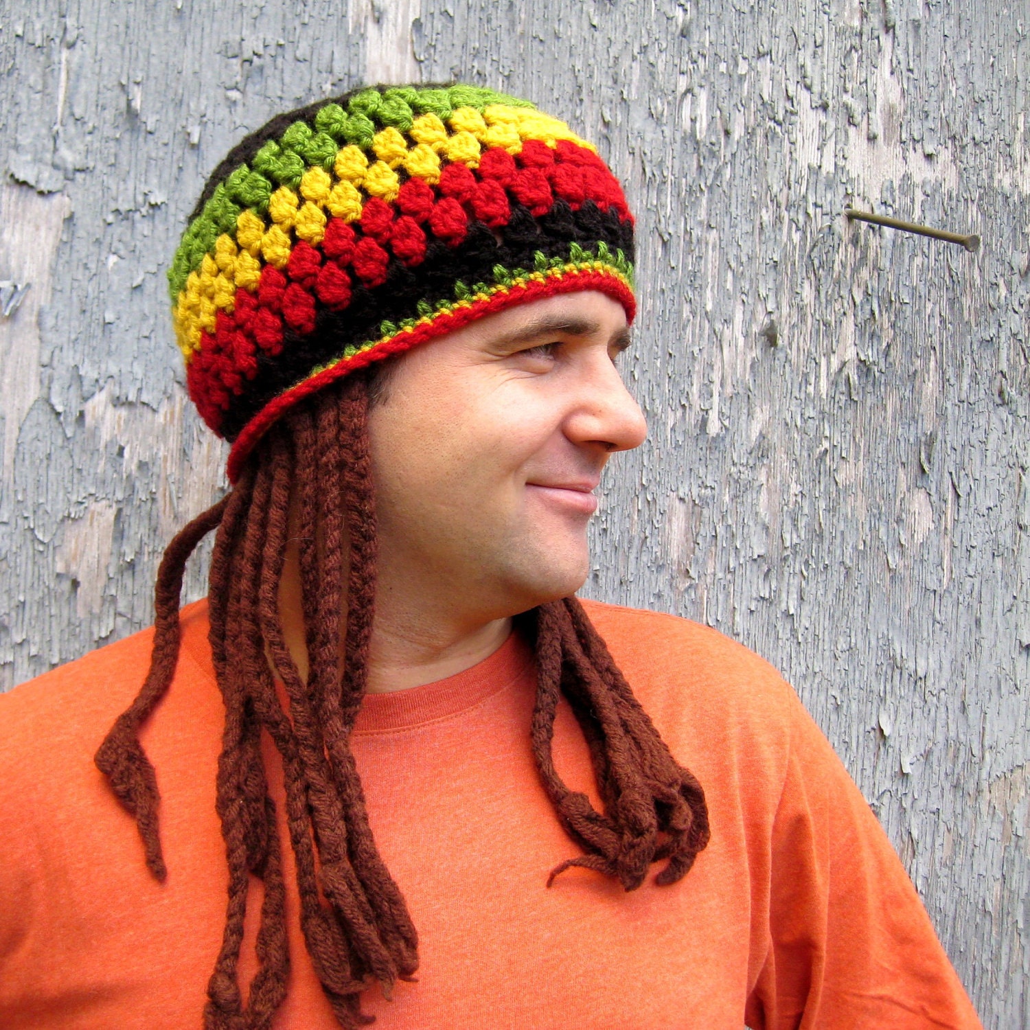 FREE PATTERN Jamaican Hat with Fake Dreadlocks Crochet Pattern