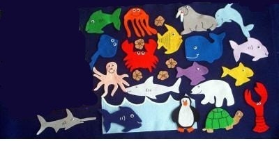 Teacher Resource Commotion in the Ocean Flannel Board Felt Story Set