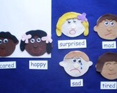12 piece Emotions/Feelings Non Verbal Communication Flannel Board Felt Story Set