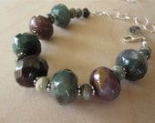 Fancy Jasper Sterling Silver Bracelet