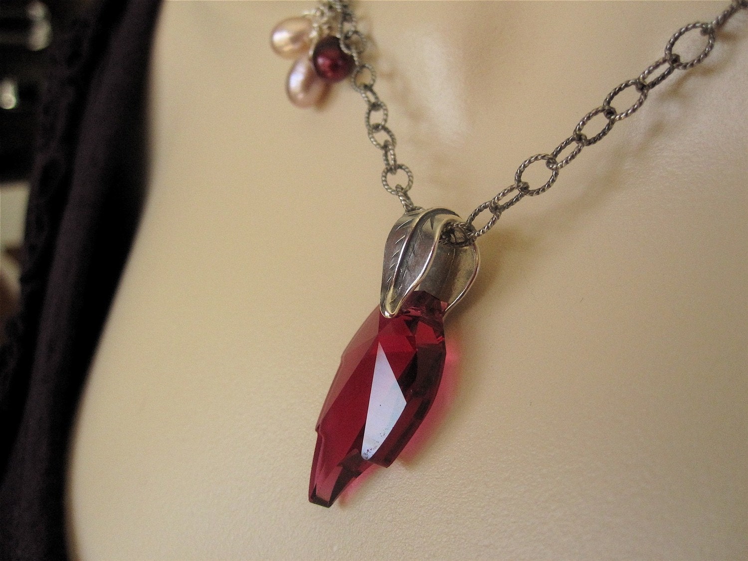 Oxidized Handmade Sterling Pendant