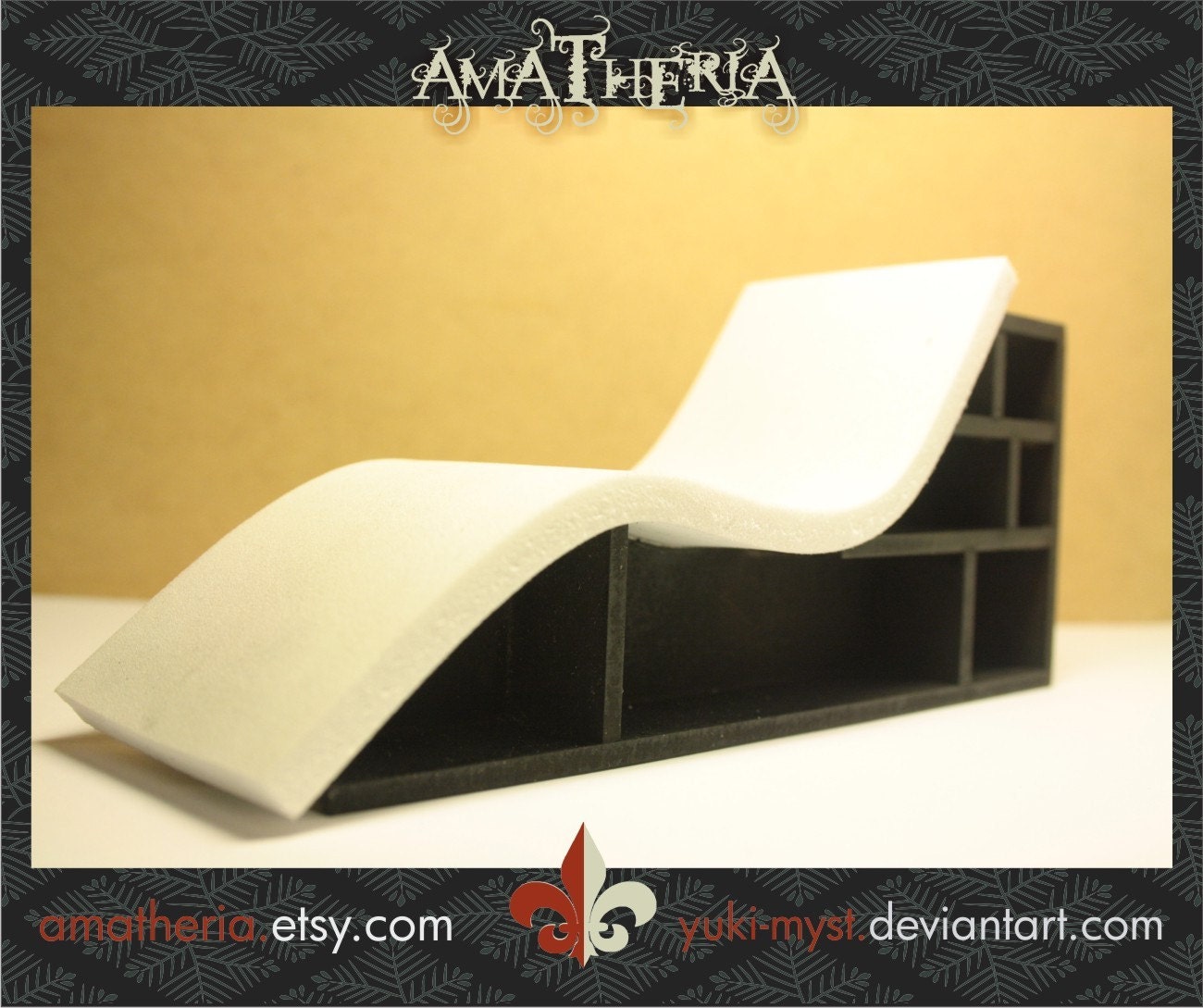 Modern original furniture, lounge chair-bookcase hybrid, 1/12 miniature for dollhouses