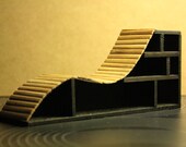 Modern original funiture, lounge chair-bookcase hybrid, 1/12 miniature for dollhouses