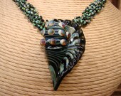 Shell Pendant Coral Style Seed Bead Necklace