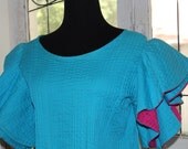 Let's go to Mexico and DANCE dress in BOHO  blue and pink
