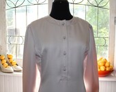 Vintage Mandarin Collar Dress Hong Kong 1970s