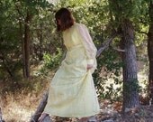 Ultimate Hippie Chick Vintage 1960's flowing MAXI dress gown GO WOODSTOCK Sm-Med