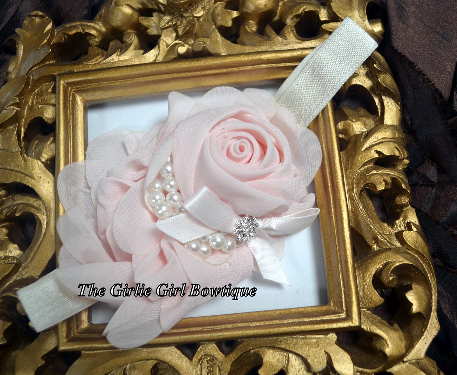 Baby headband - Infant headband - Flower headband - Newborn headband - little girl headbands - Baby girl headband - Pink rose headband