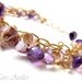 Bracelet - Grape amethyst, Lilac amethyst, Champagne citrine, Mystic pink quartz - Dreams