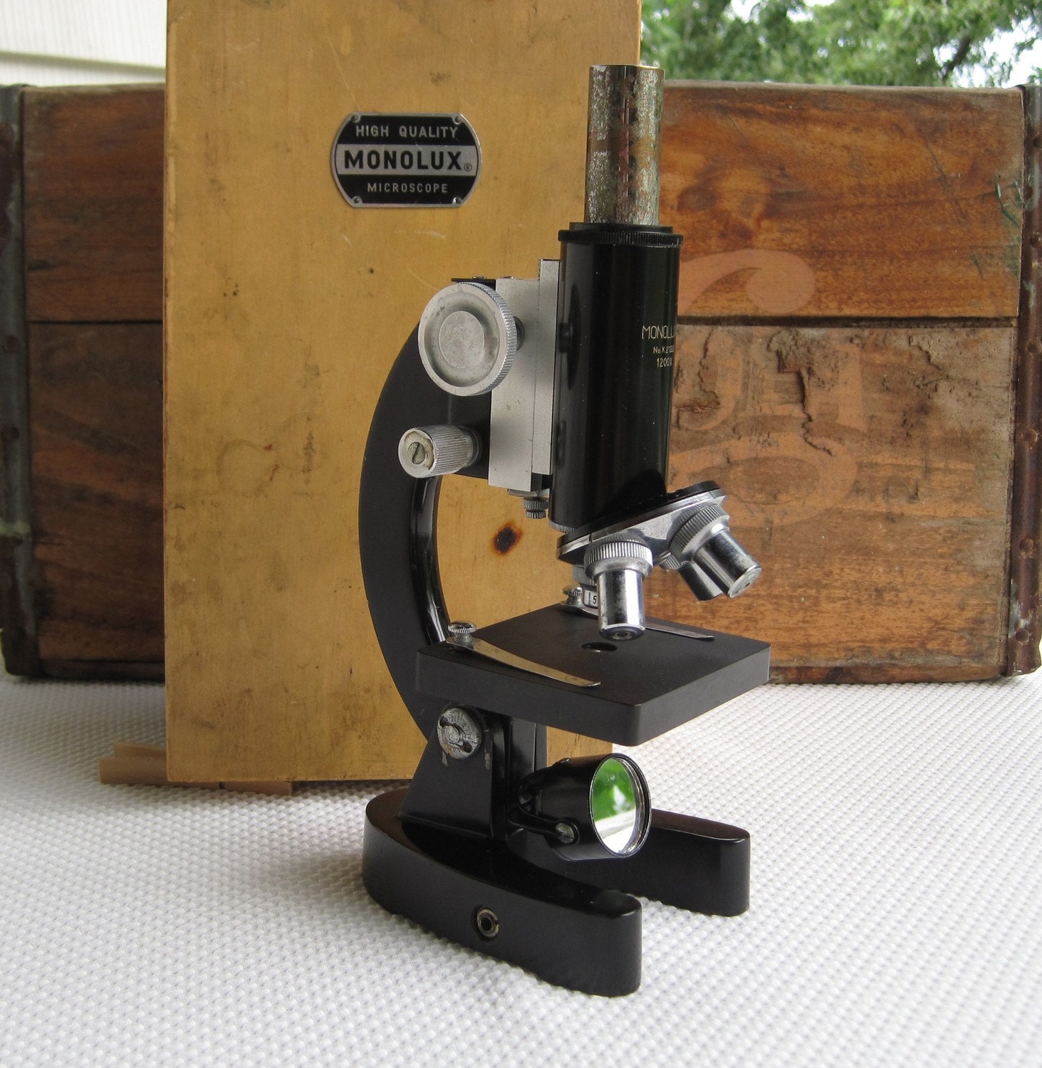 Vintage Monolux Student Microscope by corrnucopia on Etsy