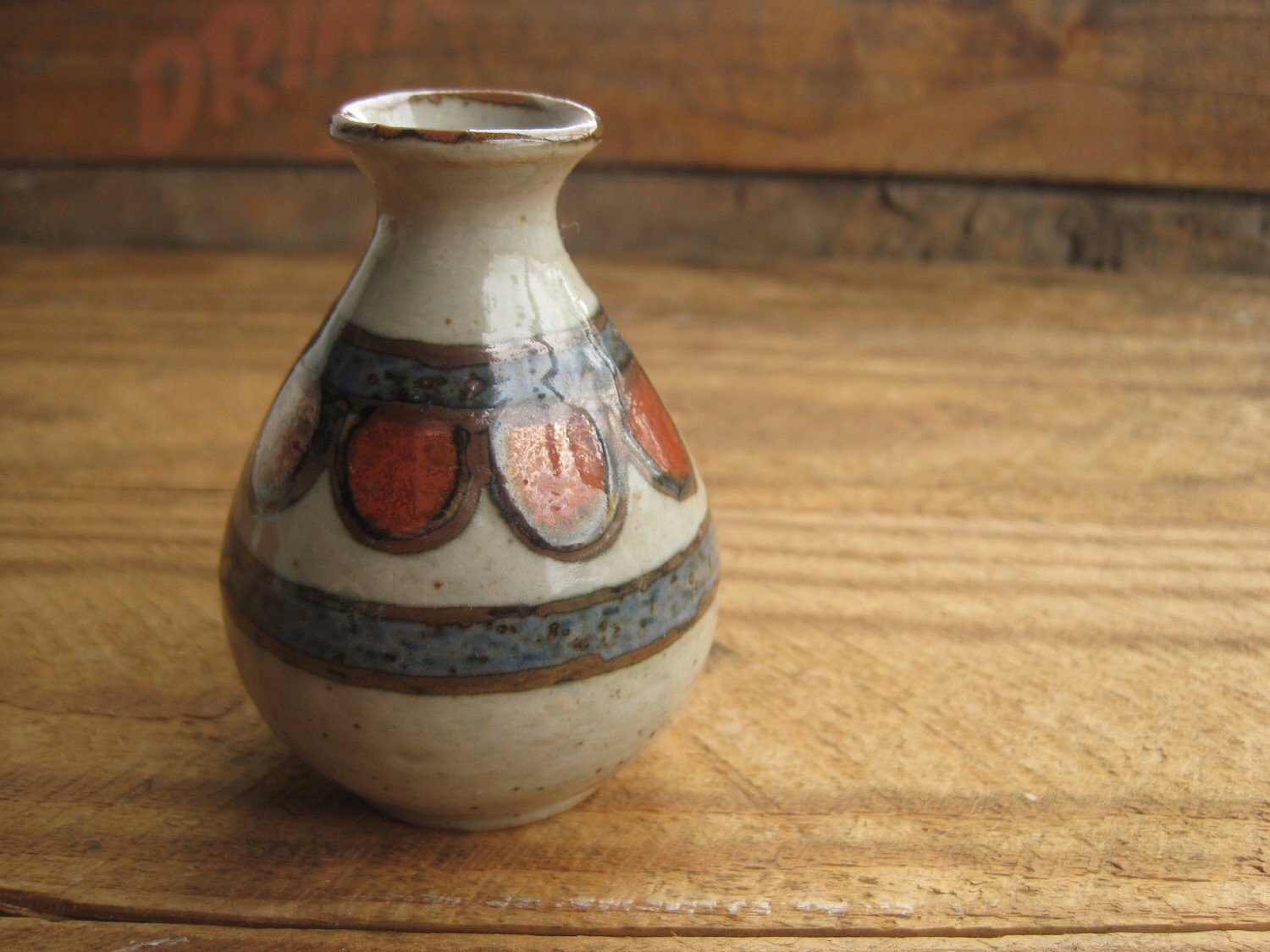 Vintage Otagiri Bud Vase Pottery Earth Tones By Corrnucopia