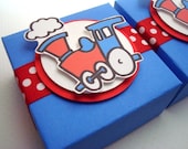 Birthday Train Favor Boxes, Set of Ten