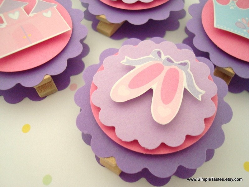 Purple Princess Favor Bag Toppers, Set of Ten Il_570xn