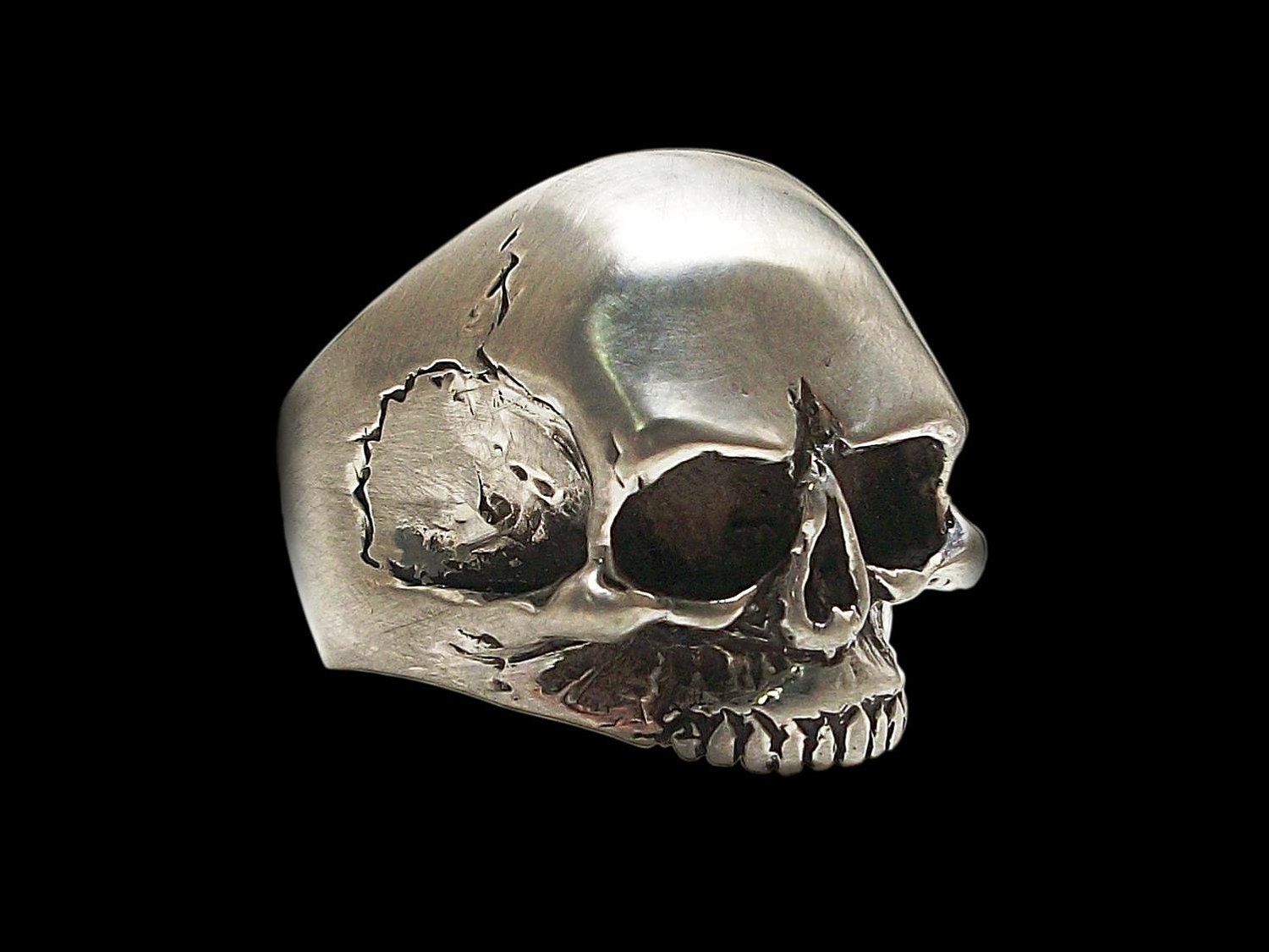 925 Solid Sterling Silver Keith Richards Skull Ring - ALL SIZES