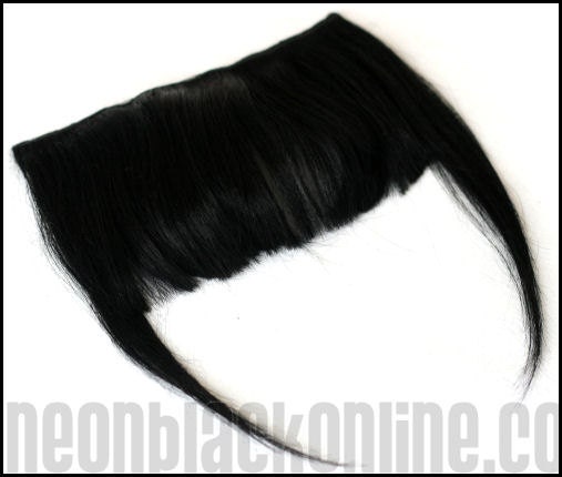 Clip in bangs/fringe -Black - Human hair extension