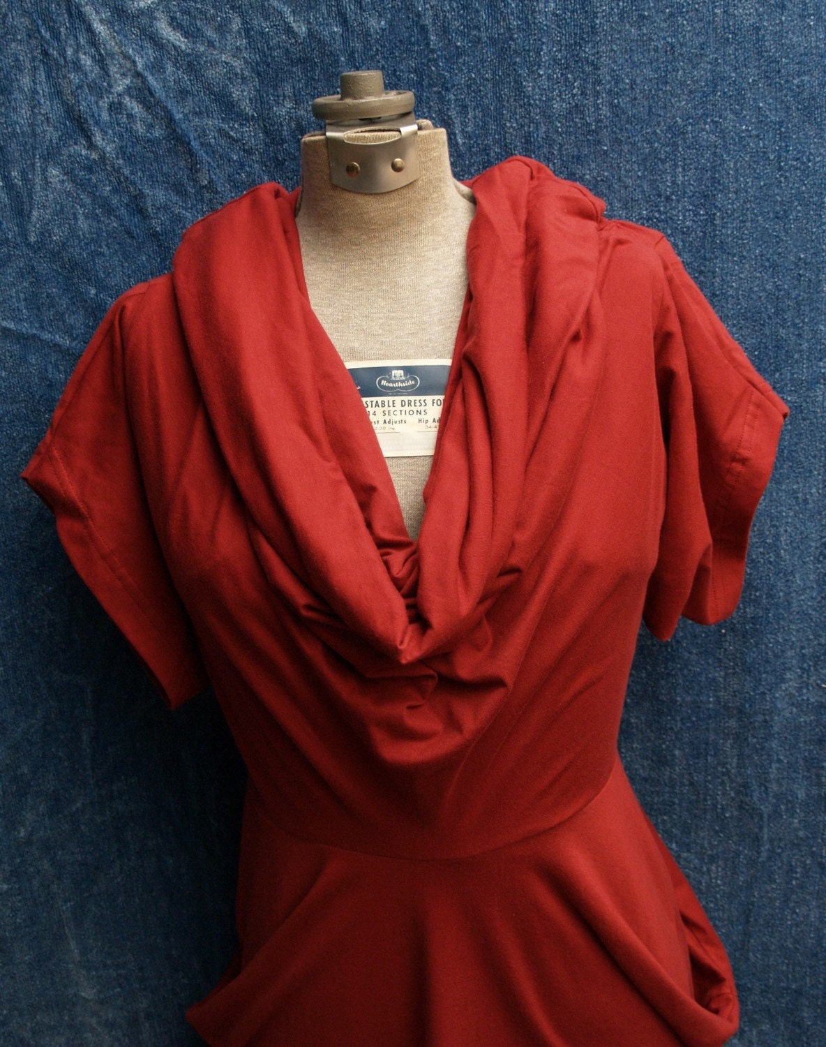 Made to order, Custom Cotton Jersey Vivant Dress in Bordeaux ...