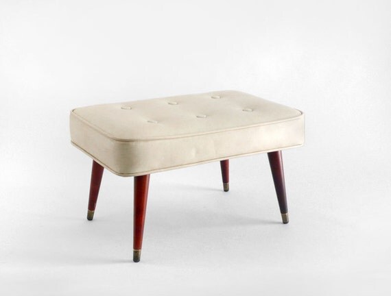 Items similar to Vintage Mid Century Footstool Ottoman, Mid Century Modern, Eames, Retro on Etsy