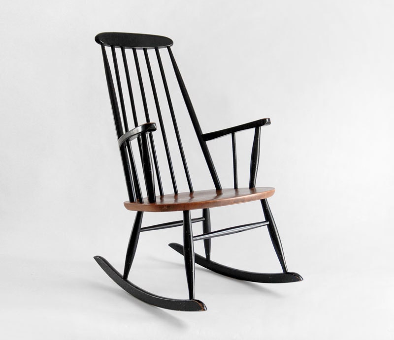 ON HOLD until Feb 10th - Vintage Ilmari Tapiovaara Teak Rocking Chair - Mid Century, Modern, Wood, Danish, Rocker