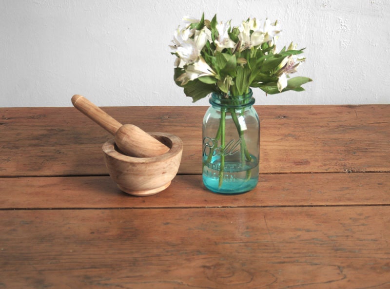 Vintage Wood Farm Dining Table - Mid Century, Modern, Rustic, Shabby Chic