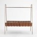 Vintage Mid Century Magazine Rack - Modern, Metal, Wood, Storage