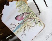 Vintage Look Bird Tags Set of 10 T53