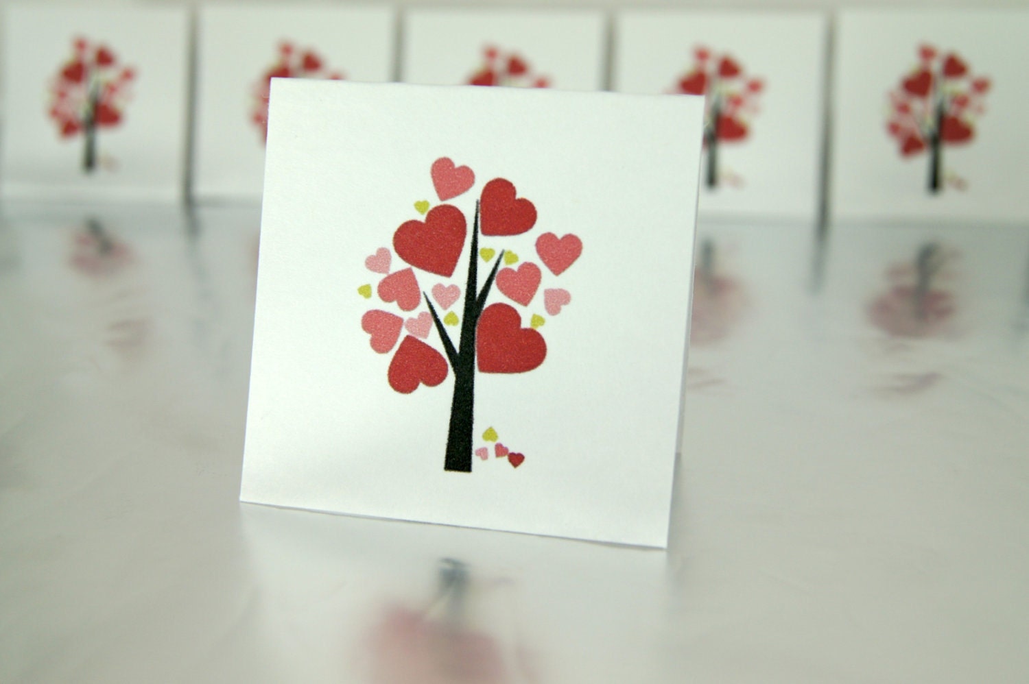 Mini Note Cards Heart Tree with coordinating envelopes MC3