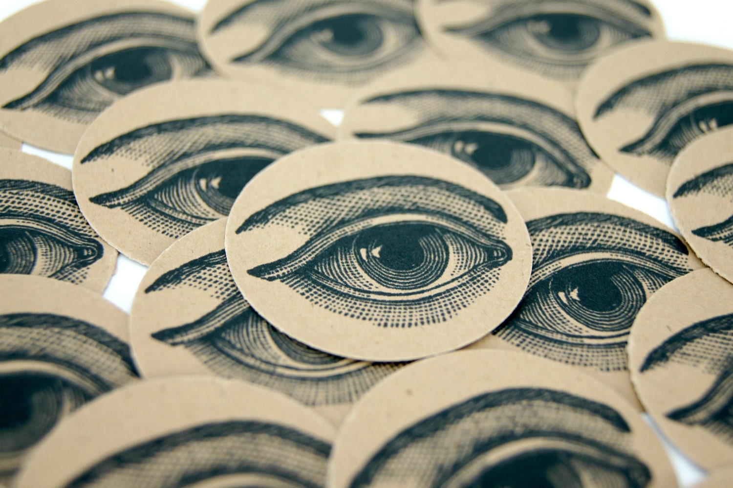 Envelope Seals Sticker Large Human Eye Anatomical Image SES40