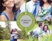 NEW Scratch Off Wedding Save the Date Design Invitation Four Photo