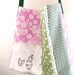 50% OFF SALE - Embroidered Messenger Bag in pink and green