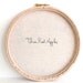 Embroidery Hoop Art -'Plotting chickens' Whimsical Textile Illustration in turquoise & orange - 8" hoop