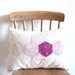 50% OFF SALE - Patchwork Pillow Cover - Hexagons Honeycomb Patchwork cushion cover in purple and pink 16 x 12