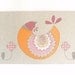 Embroidery Original Art Canvas - 'Queenie' Scandinavian Textile Artwork. Orange, pink, raspberry