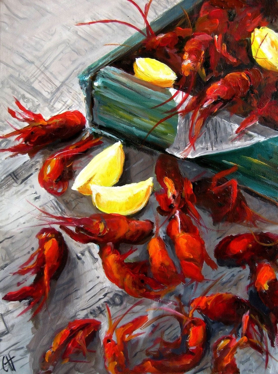 Crawfish - Print of an Original Painting - 6x8