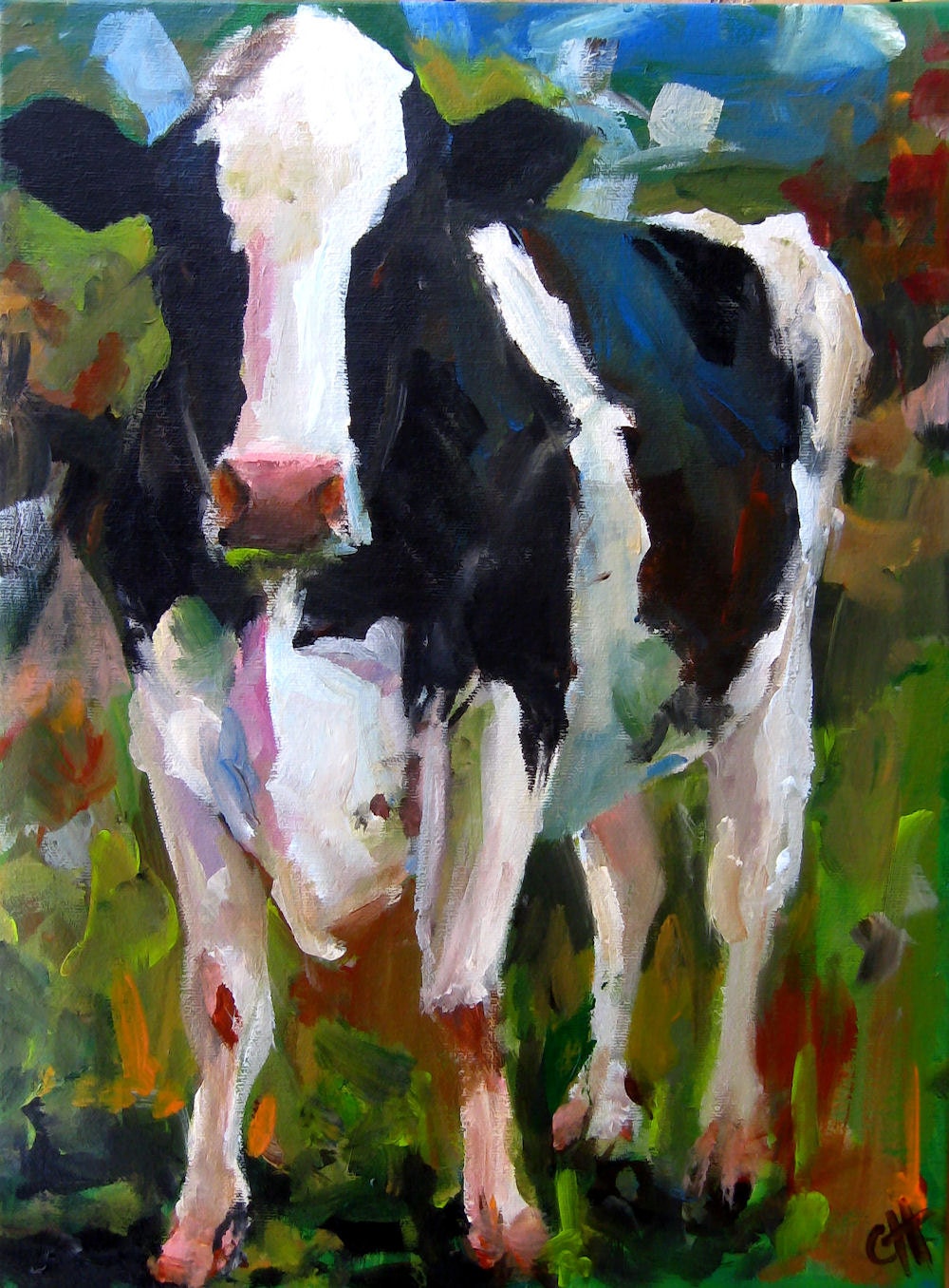 Connie the Holstein - print of an original painting -6x8